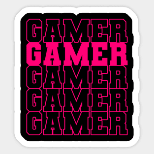 Varsity Gamer On Repeat Collegiate Student Style Sticker